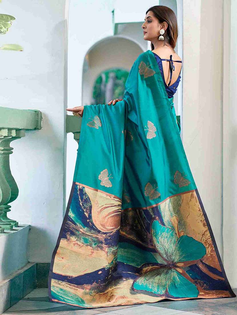 women self design banarasi saree with blouse - 22143169 - Standard Image - 3
