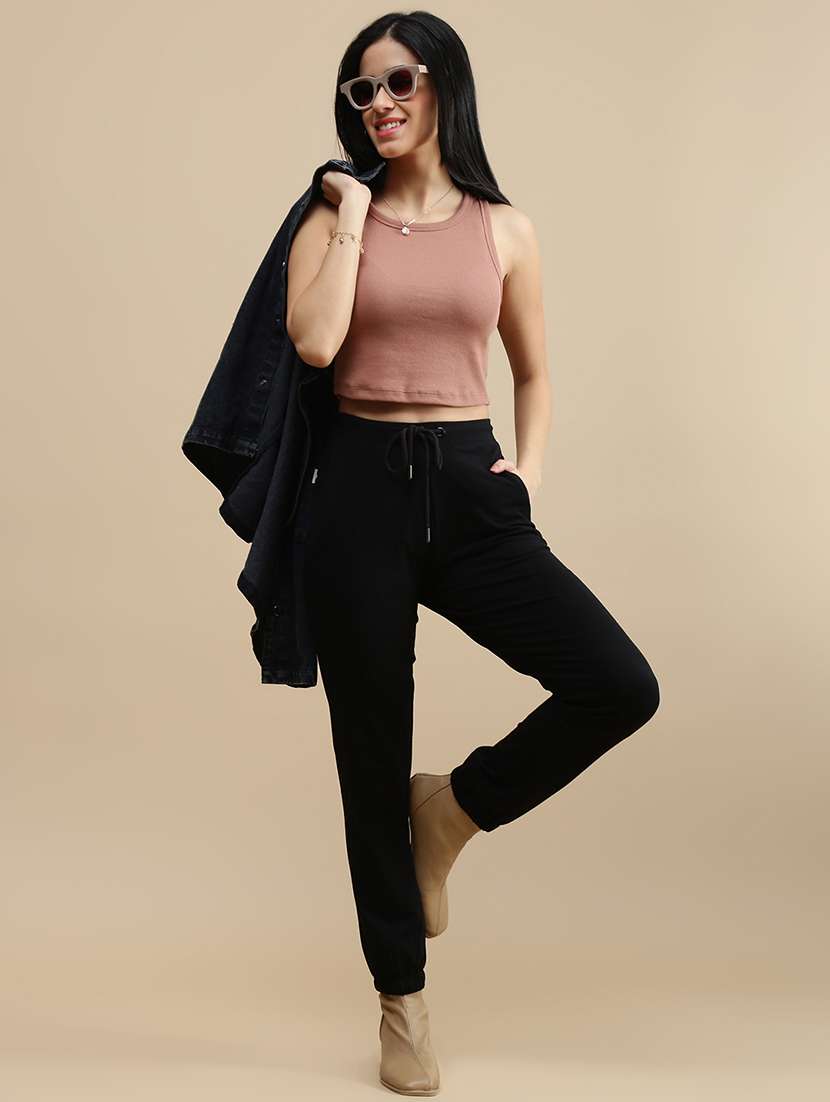 women black soldi mid rise jogger - 22143412 -  Standard Image - 3