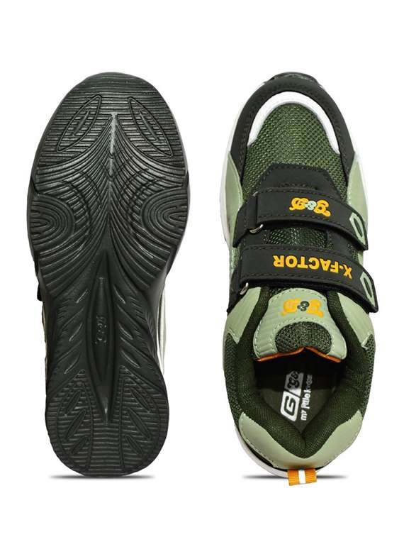 boys olive synthetic leather sports shoe - 22143583 -  Standard Image - 5