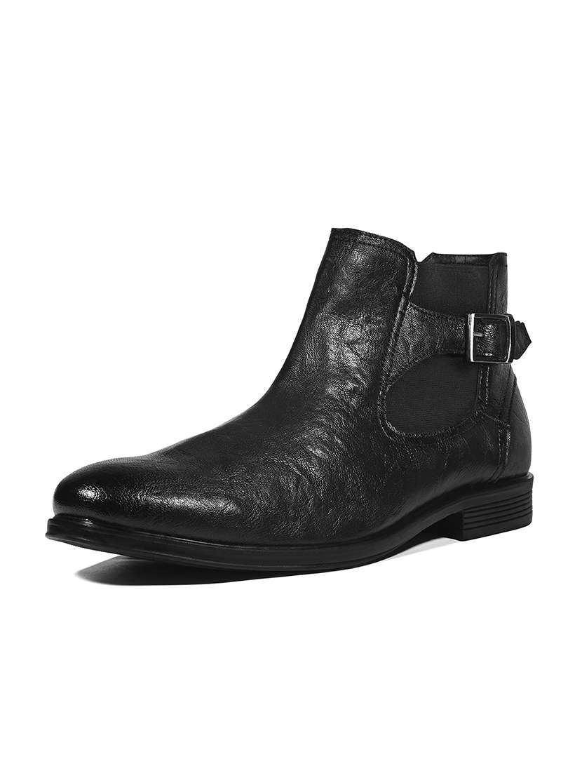 men black slip on boot - 22143585 - Standard Image - 3