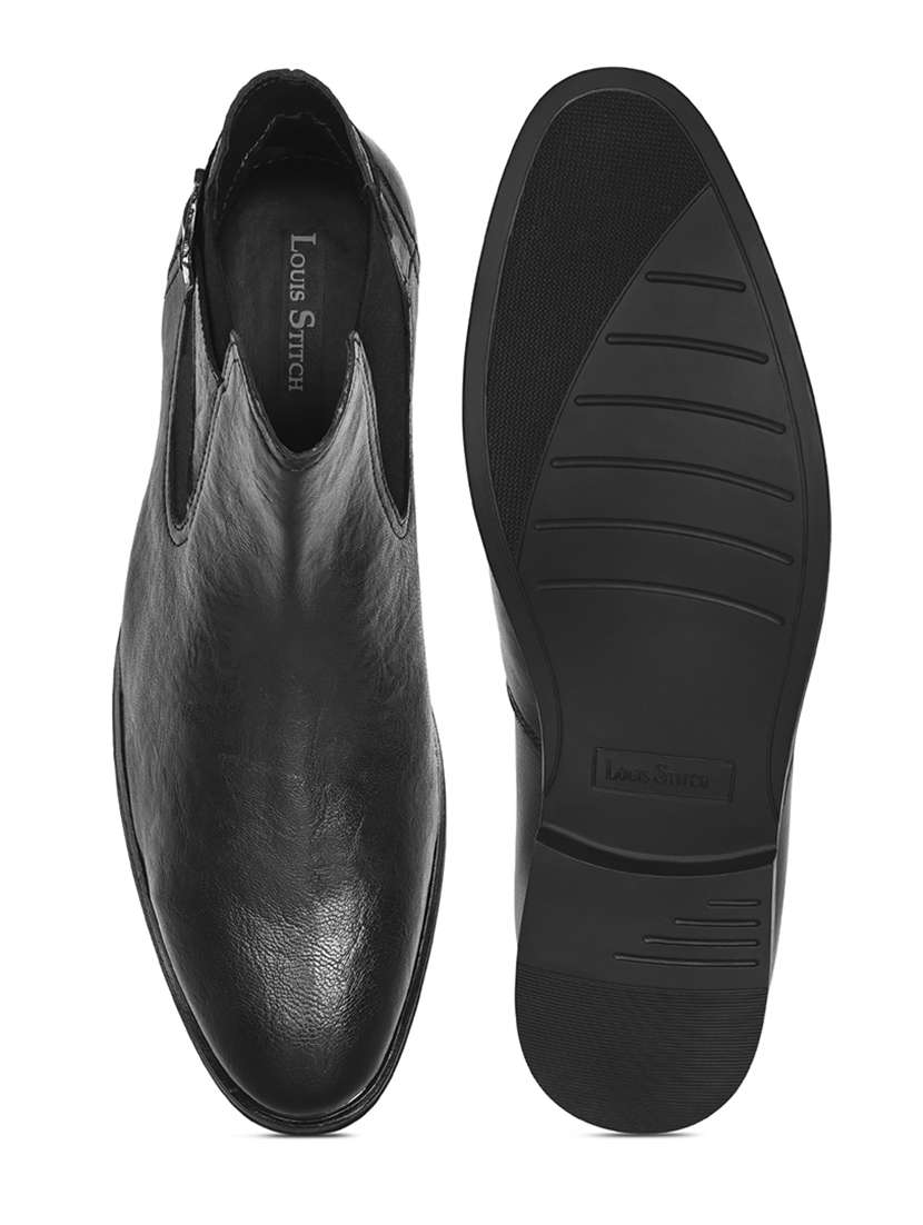 men black slip on boot - 22143585 - Standard Image - 5