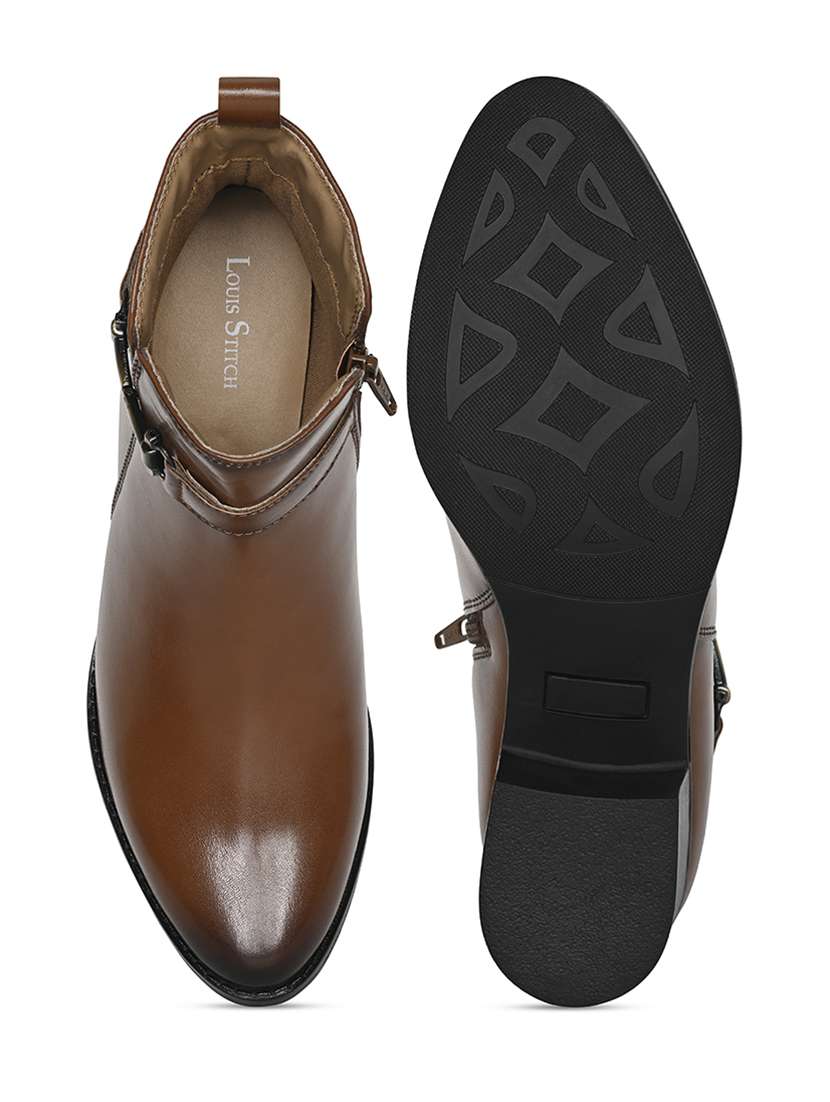 women solid slip on ankle s boot - 22143588 -  Standard Image - 5