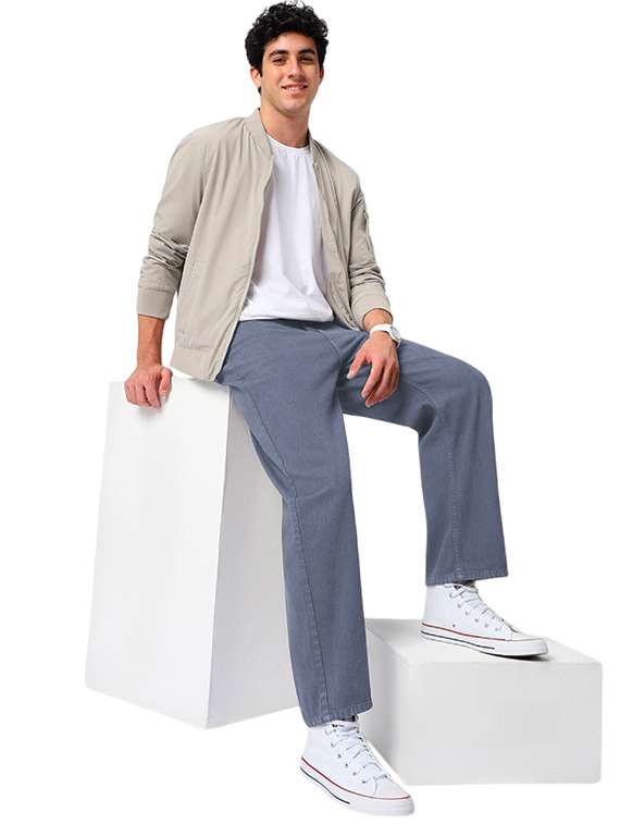 men plain mid rise full length jeans - 22143592 - Standard Image - 3