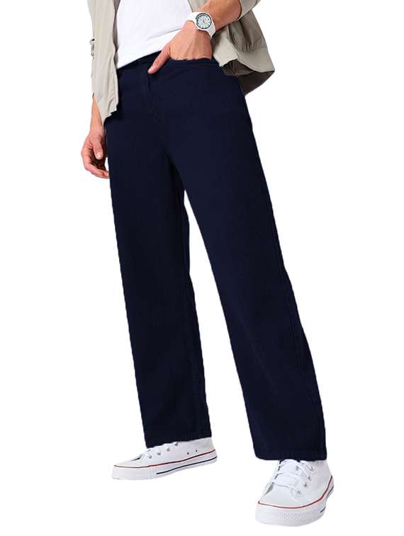 men plain mid rise full length jeans - 22143593 - Zoom Image - 0