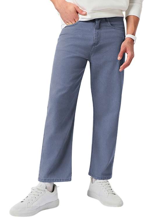 men plain mid rise full length jeans - 22143597 - Zoom Image - 0
