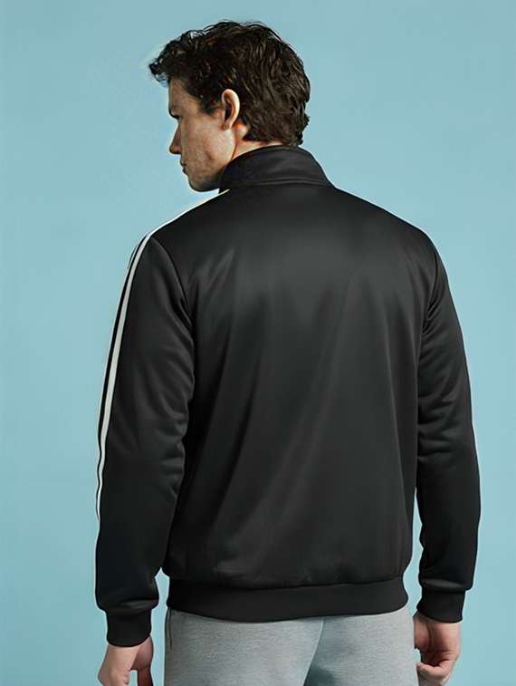 men taped long sleeve windcheater bomber jacket - 22143661 -  Standard Image - 3