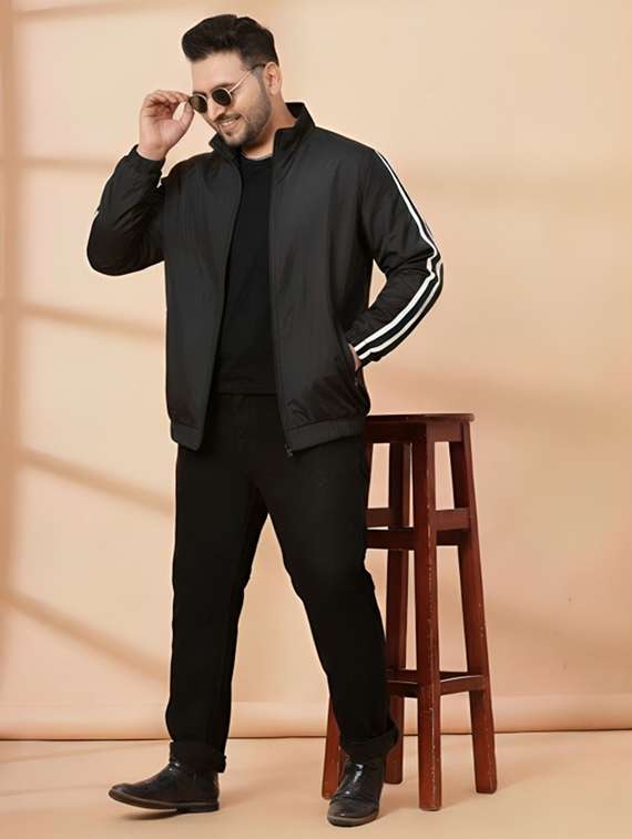 men taped long sleeve lightweight bomber jacket - 22143667 -  Standard Image - 3