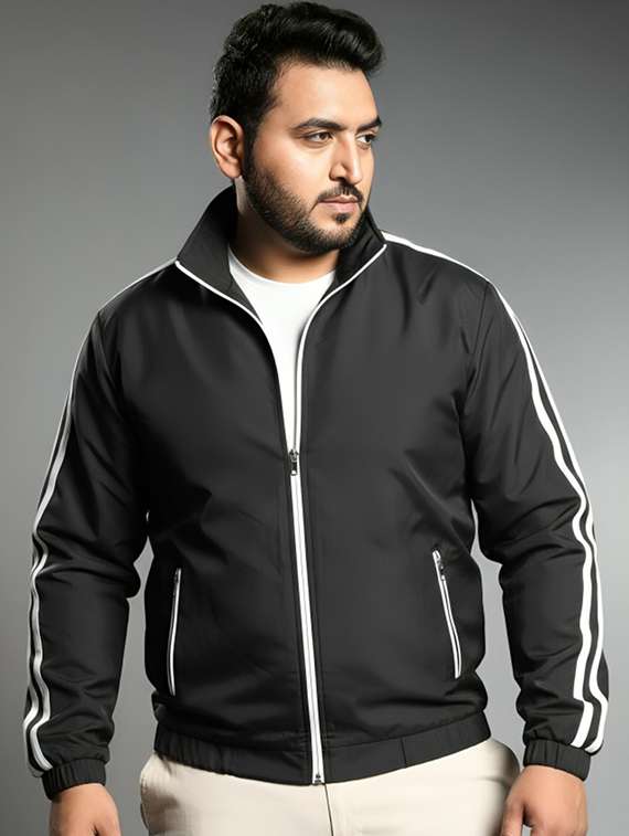 men taped long sleeve lightweight bomber jacket - 22143672 -  Zoom Image - 0