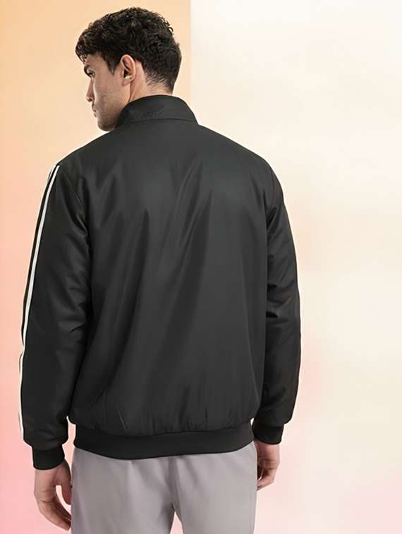 men taped long sleeve lightweight bomber jacket - 22143674 -  Standard Image - 3