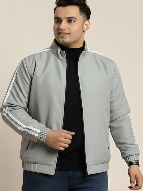men taped long sleeve lightweight bomber jacket - 22143695 -  Standard Image - 0