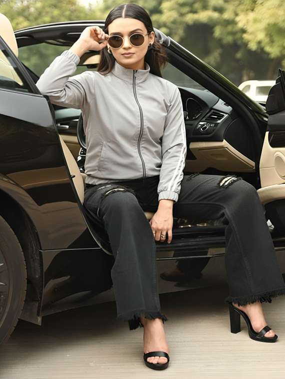 women solid long sleeve jacket - 22143698 -  Standard Image - 3