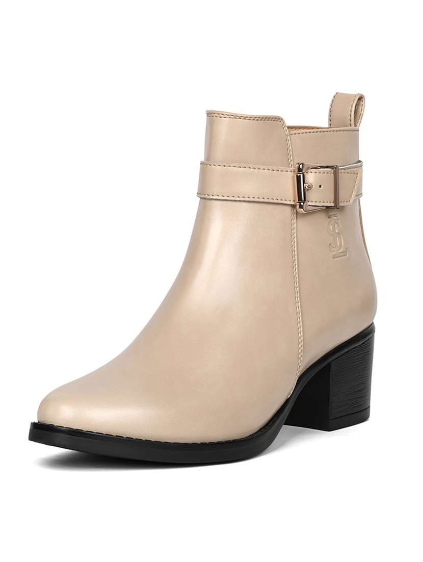women solid slip on ankle s boot - 22143790 - Standard Image - 3