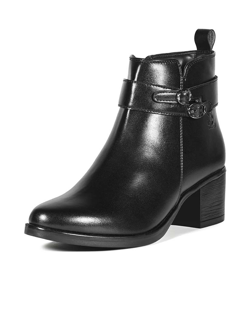 women solid slip on ankle s boot - 22143791 -  Standard Image - 3