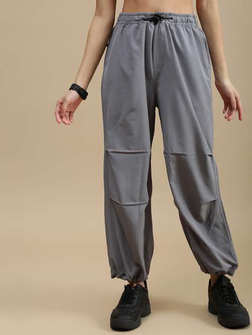 women solid mid rise parachute pant  - 22143811 -  Standard Image - 0