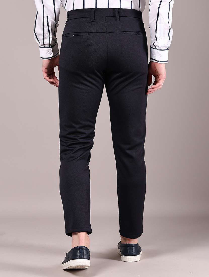 men solid mid rise chinos casual trouser - 22143825 -  Standard Image - 3