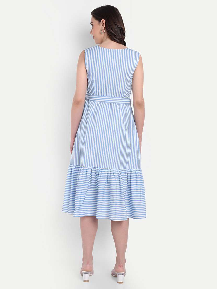 women striped sleeveless tiered dress - 22143950 -  Standard Image - 3