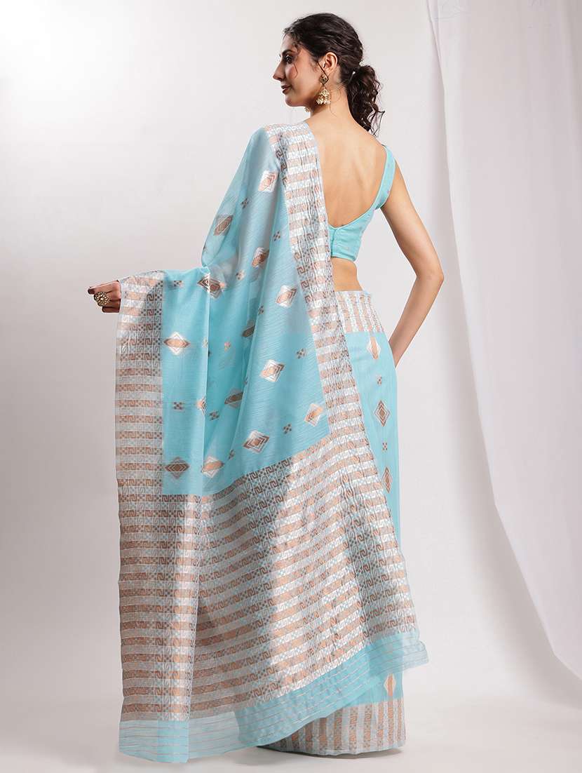 women self design bordered saree with blouse - 22144618 -  Standard Image - 3