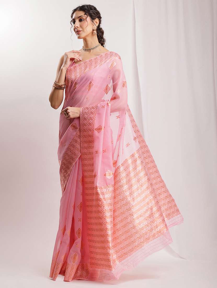 women self design bordered saree with blouse - 22144619 -  Standard Image - 3