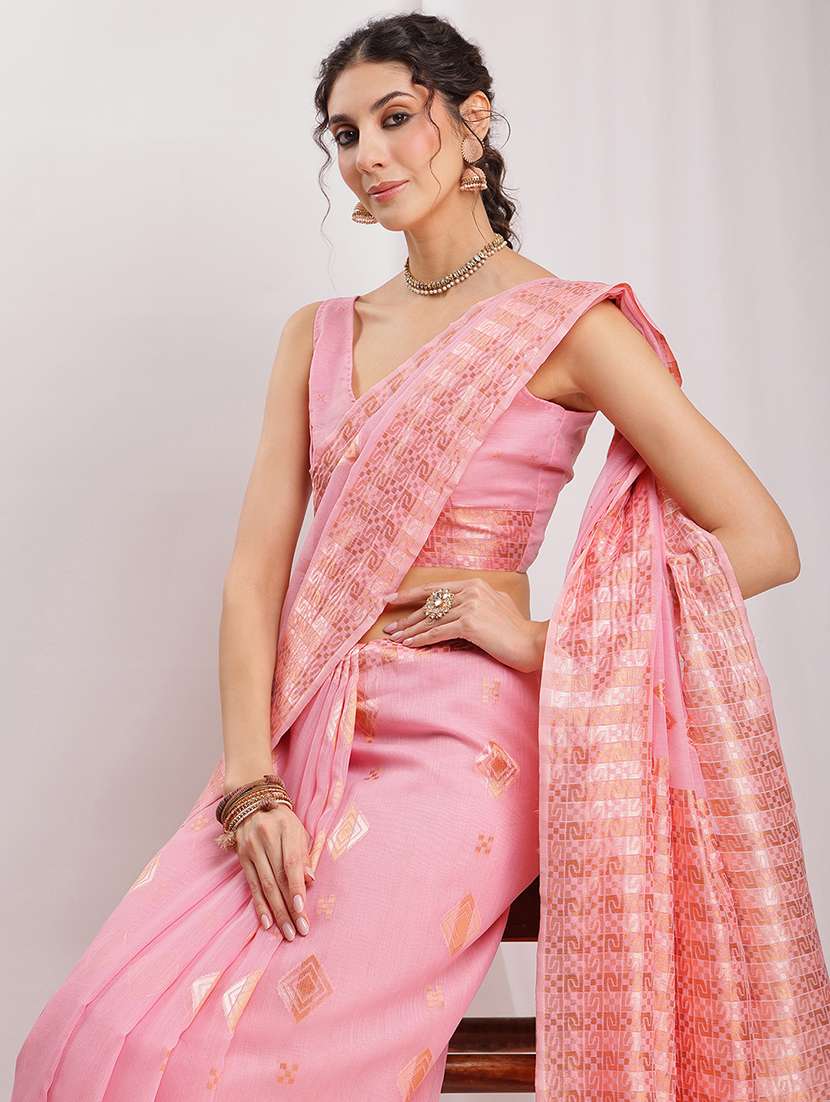 women self design bordered saree with blouse - 22144619 -  Standard Image - 5
