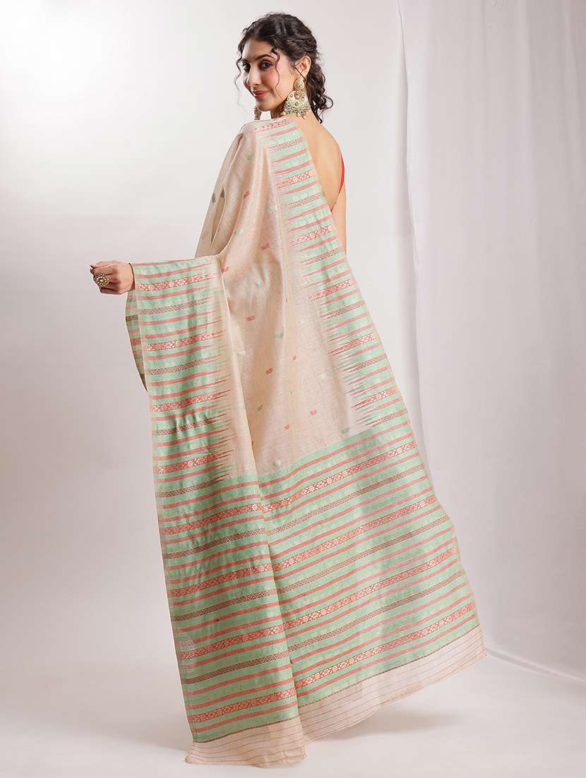 women self design bordered saree with blouse - 22144624 - Standard Image - 5