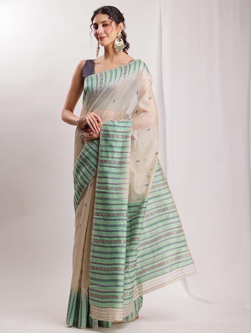 women self design bordered saree with blouse - 22144626 - Standard Image - 3