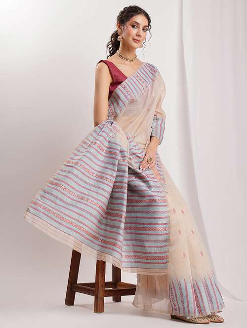 women self design bordered saree with blouse - 22144627 - Standard Image - 0