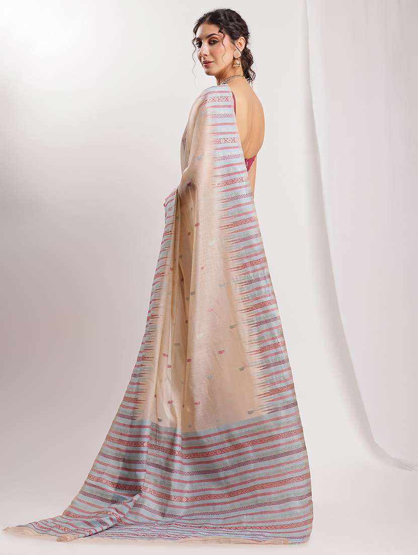 women self design bordered saree with blouse - 22144627 - Standard Image - 3