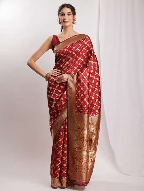 women self design banarasi saree with blouse - 22144632 - Standard Image - 0