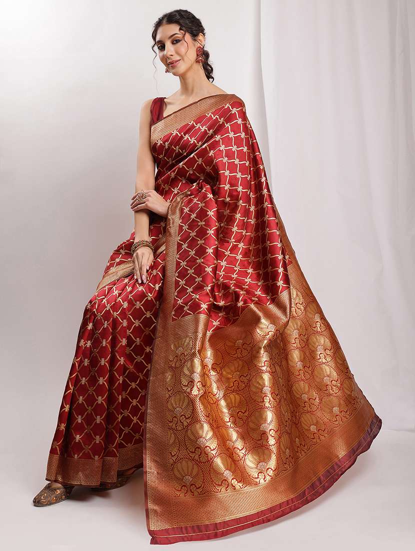 women self design banarasi saree with blouse - 22144632 - Standard Image - 3