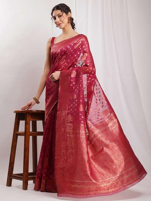 women self design banarasi saree with blouse - 22144637 - Standard Image - 0