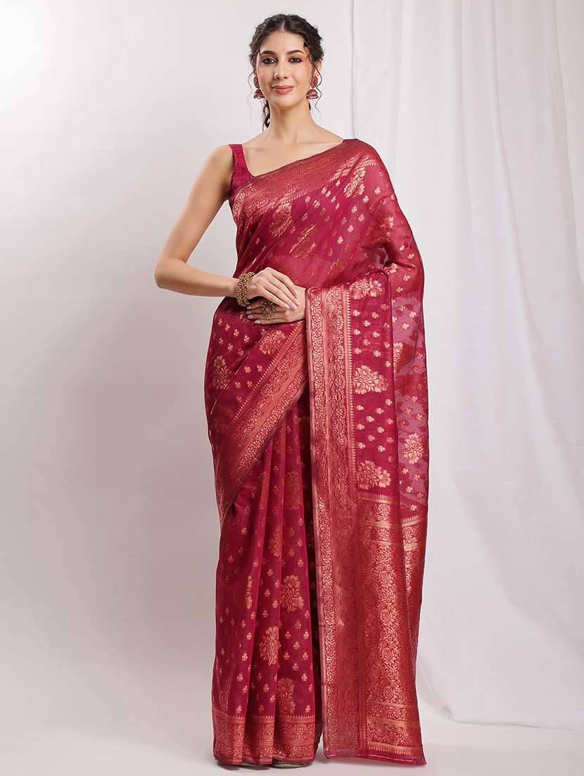 women self design banarasi saree with blouse - 22144637 - Standard Image - 3