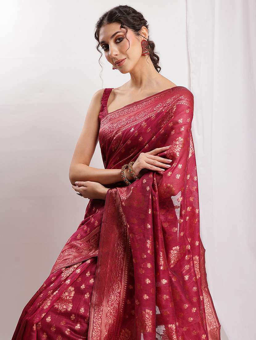 women self design banarasi saree with blouse - 22144637 - Standard Image - 5