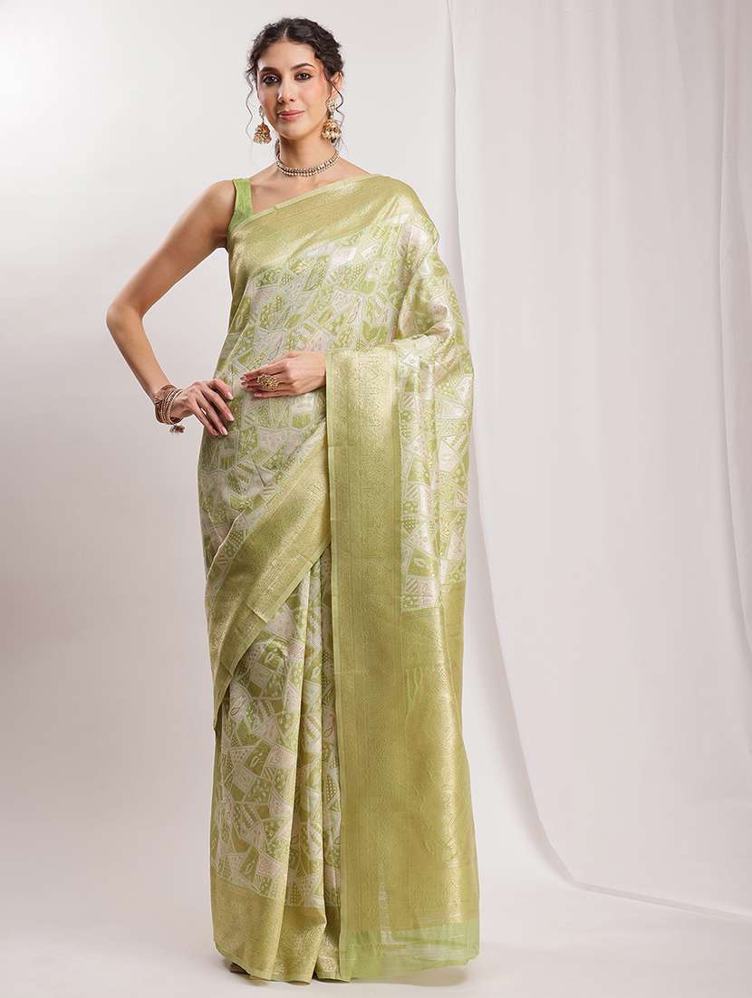 women self design banarasi saree with blouse - 22144644 - Standard Image - 3