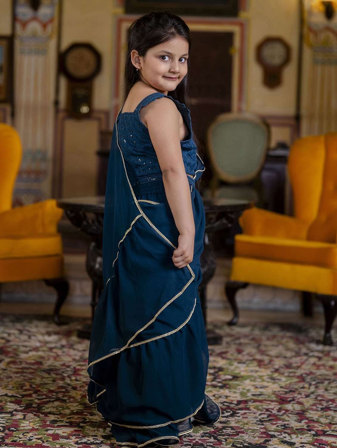 girls self designed lehenga and choli with dupatta - 22144888 -  Standard Image - 3