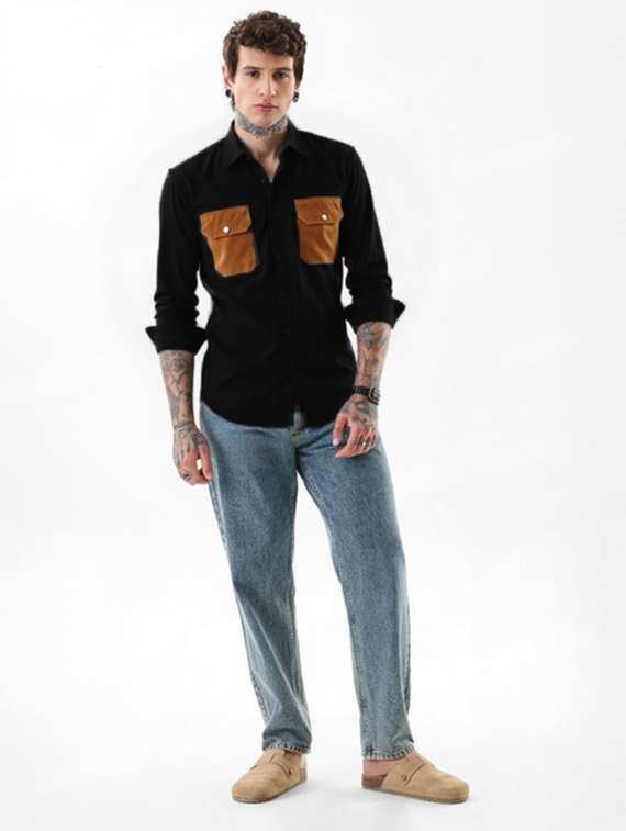 men solid long sleeve regualr fit casual shirt - 22144903 - Standard Image - 3