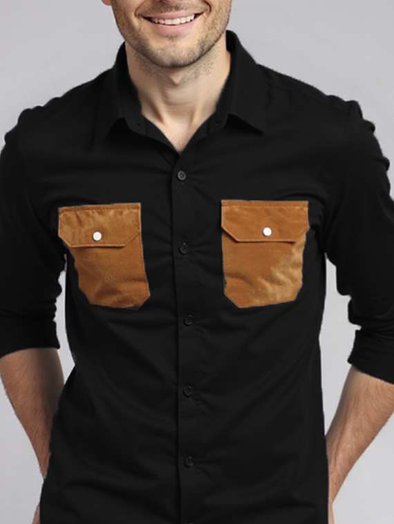 men solid long sleeve regualr fit casual shirt - 22144906 - Standard Image - 3