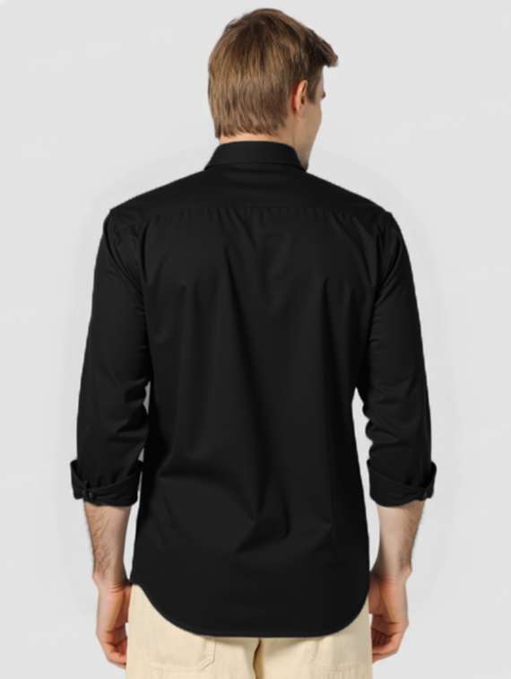 men solid long sleeve regualr fit casual shirt - 22144909 - Standard Image - 3