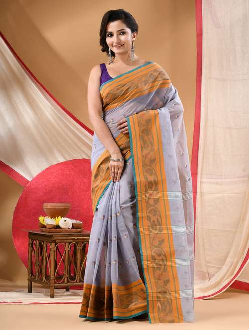 women self design tant saree - 22144979 -  Standard Image - 0