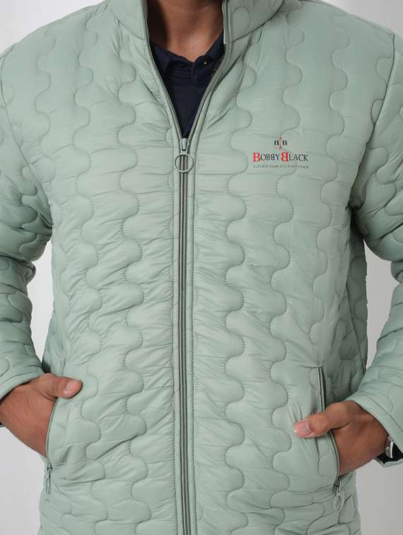 men solid long sleeve puffer jacket - 22145058 -  Standard Image - 5