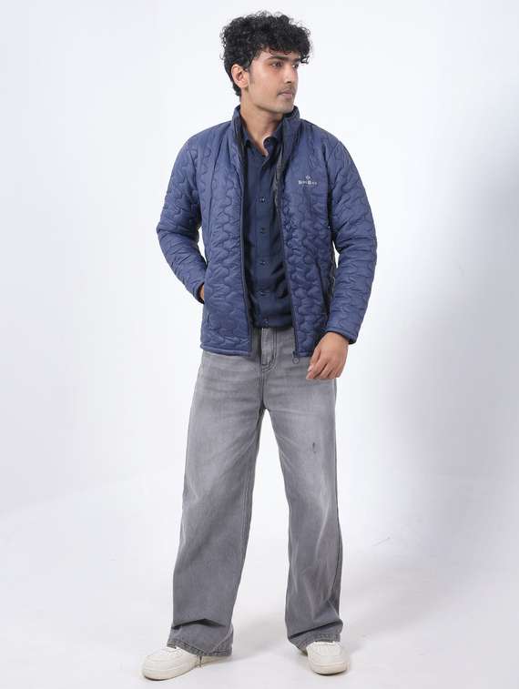 men solid long sleeve puffer jacket - 22145060 -  Standard Image - 3