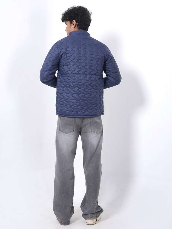 men solid long sleeve puffer jacket - 22145060 -  Standard Image - 5