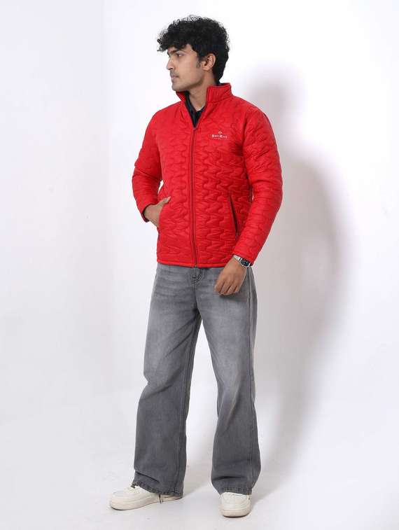 men solid long sleeve puffer jacket - 22145061 -  Standard Image - 3