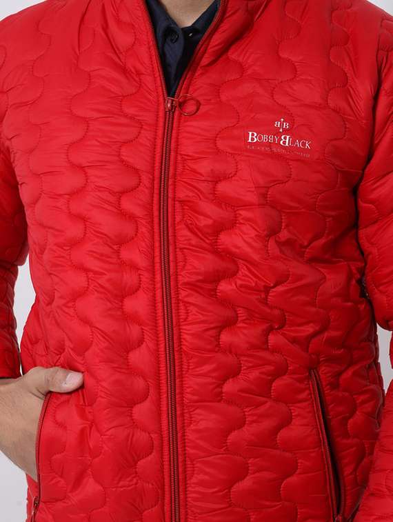 men solid long sleeve puffer jacket - 22145061 -  Standard Image - 5