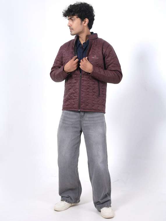 men solid long sleeve puffer jacket - 22145063 -  Standard Image - 3
