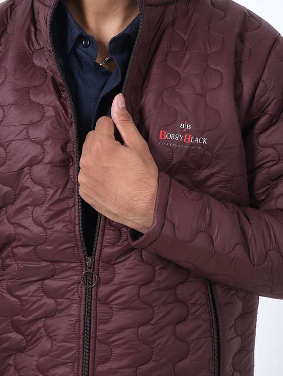 men solid long sleeve puffer jacket - 22145063 -  Standard Image - 5