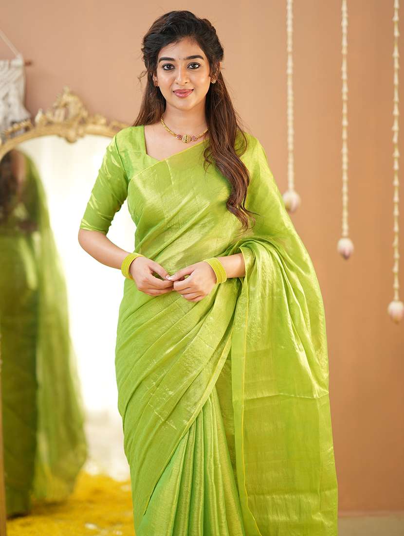 women solid handloom saree with blouse - 22145071 -  Standard Image - 5