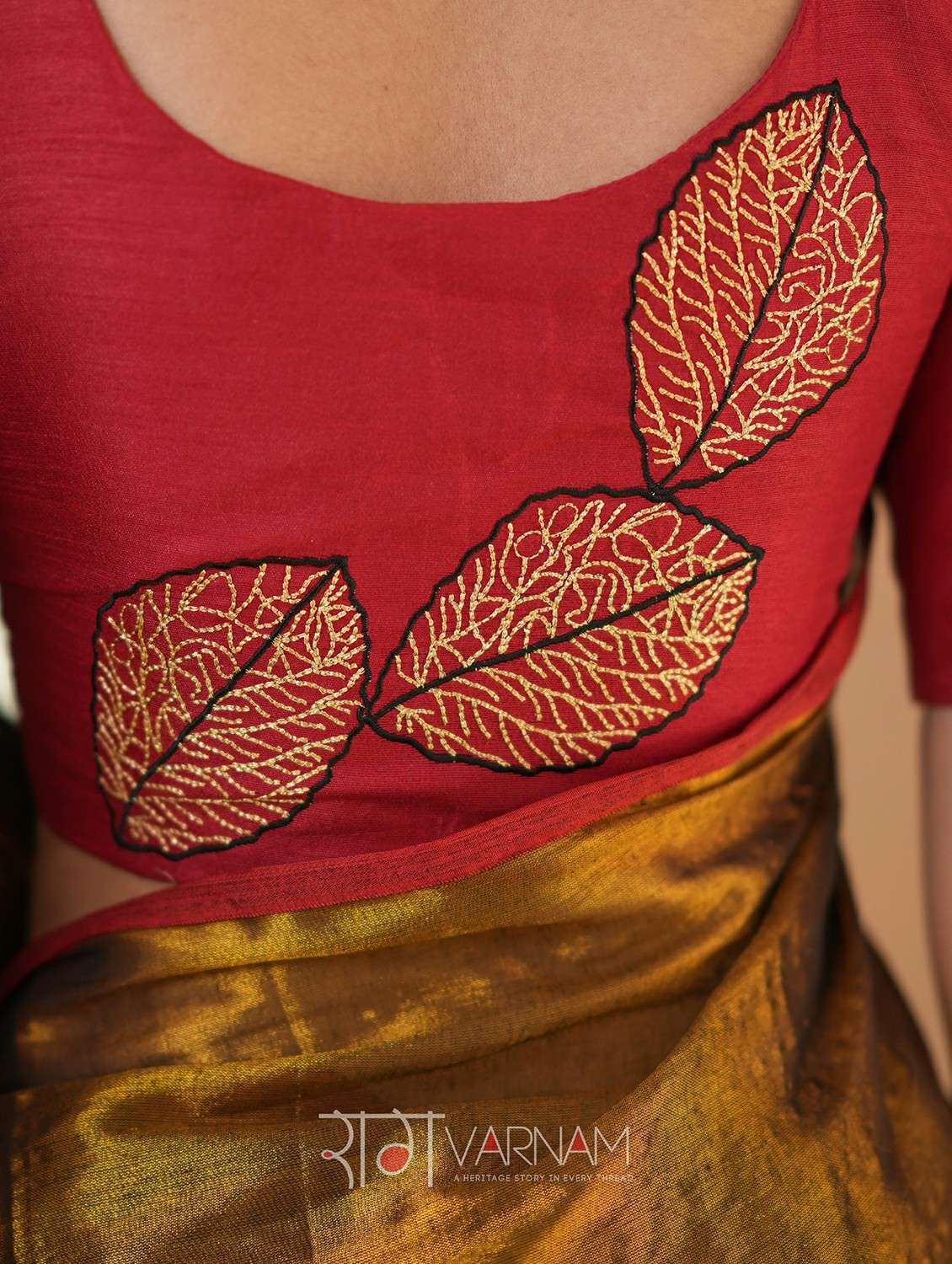 women solid handloom saree with blouse - 22145085 -  Standard Image - 5