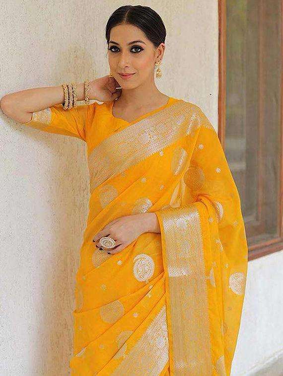 women self design banarasi saree with blouse - 22145233 -  Standard Image - 3