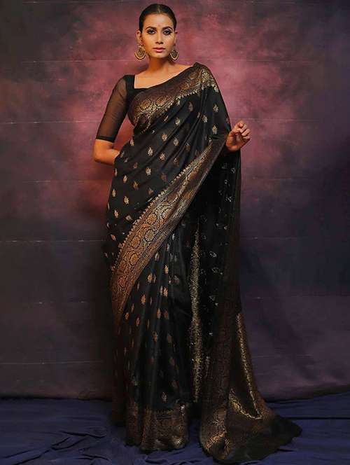 women self design banarasi saree with blouse - 22145241 -  Standard Image - 0