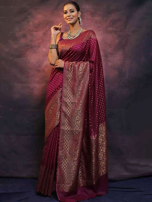 women self design banarasi saree with blouse - 22145256 - Standard Image - 0